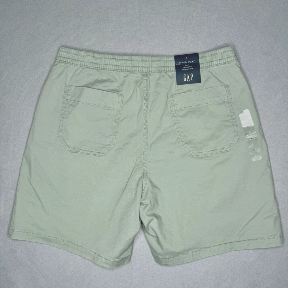 GAP Men's 7" Easy Short Stretch Elastic Waist Sage Green Size L NWT New - Picture 2 of 8